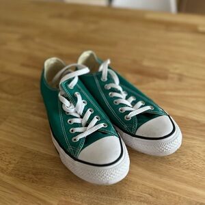 Dark Green Low Top Converse